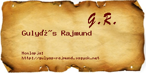Gulyás Rajmund névjegykártya