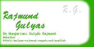 rajmund gulyas business card